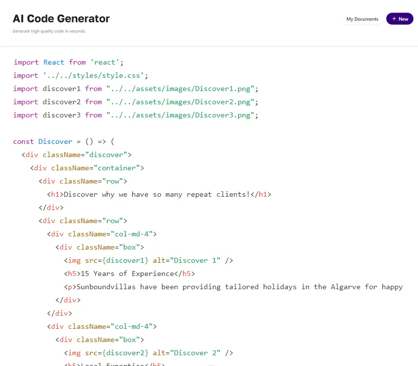 Fix. Improve. Generate Code.